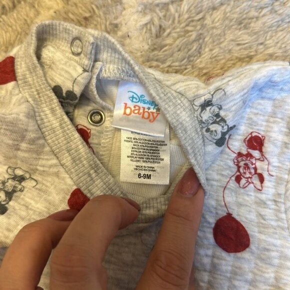 Disney Baby Mickey & Minnie Mouse Ribbed Crewneck &  Tracksuit Set - Picture 3 of 8